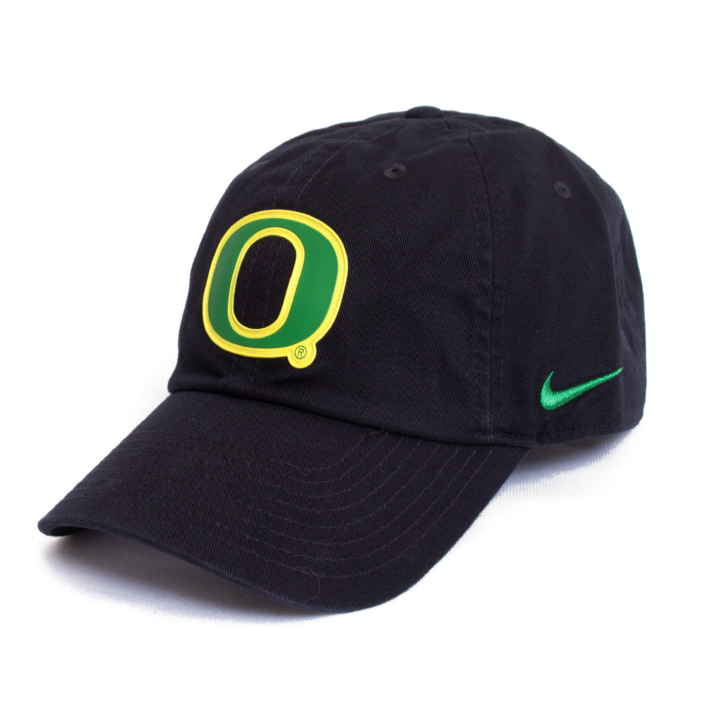 Classic Oregon O, Nike, Black, Curved Bill, Accessories, Unisex, Football, Unstructured, Twill, Sideline, Adjustable, Hat, 799115